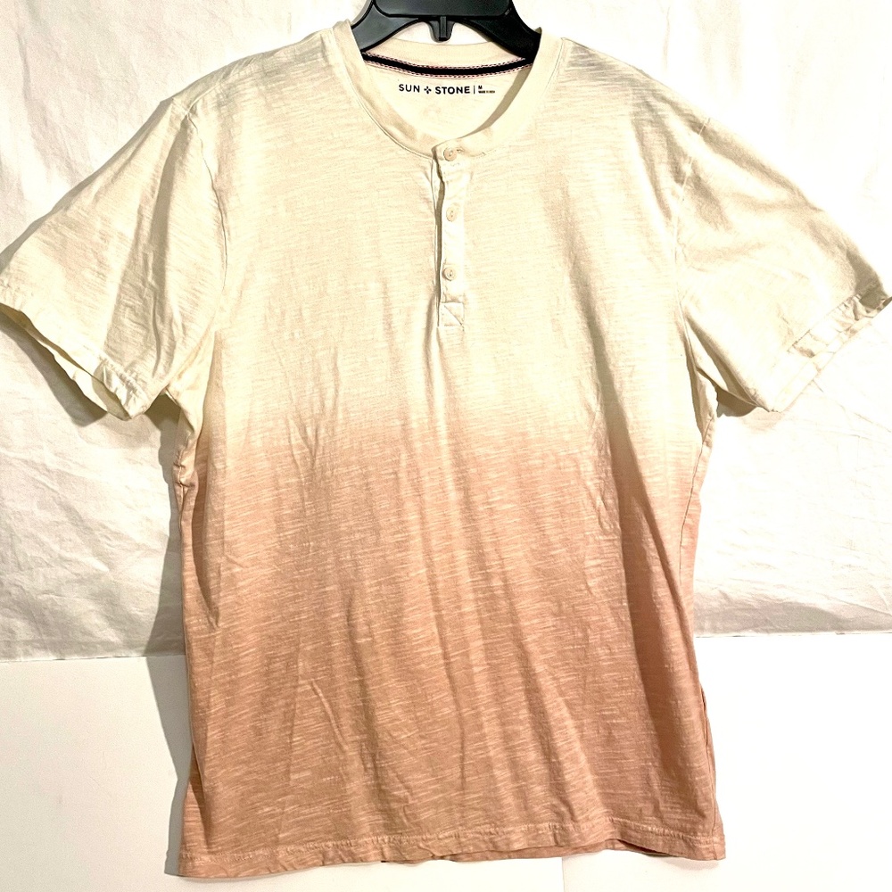 Partial Button Down Blended Color Tee